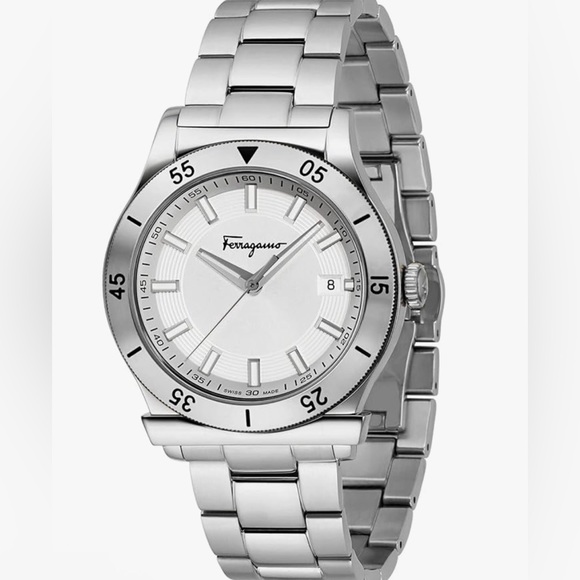Salvatore Ferragamo 1898 watch unisex stainless steel size 5.75